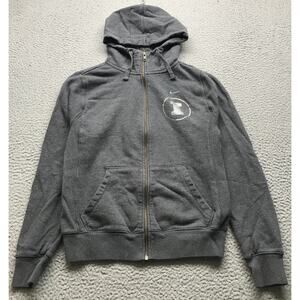 Nike University of Illinois Fleece Hooded Jacket Womens Medium Gray 23585X-IL5